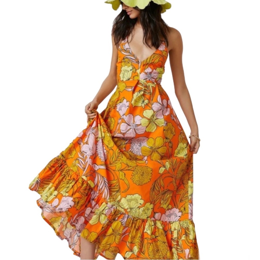 Anthropologie Plenty by Tracy Reese Floral Maxi Dress Size XS
